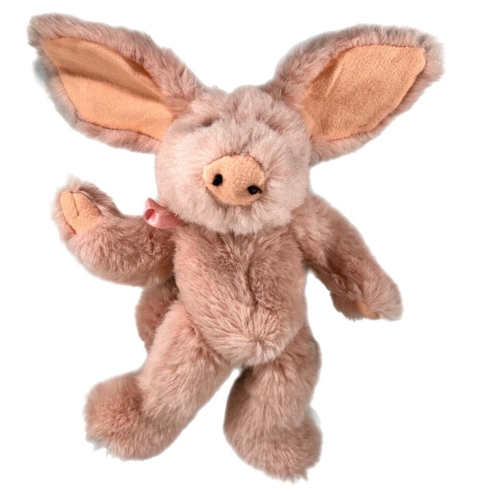 Boyds Bears Pink Pig #1364 Jointed Plush Stuffed Animal Toy 10" 1991 Handmade